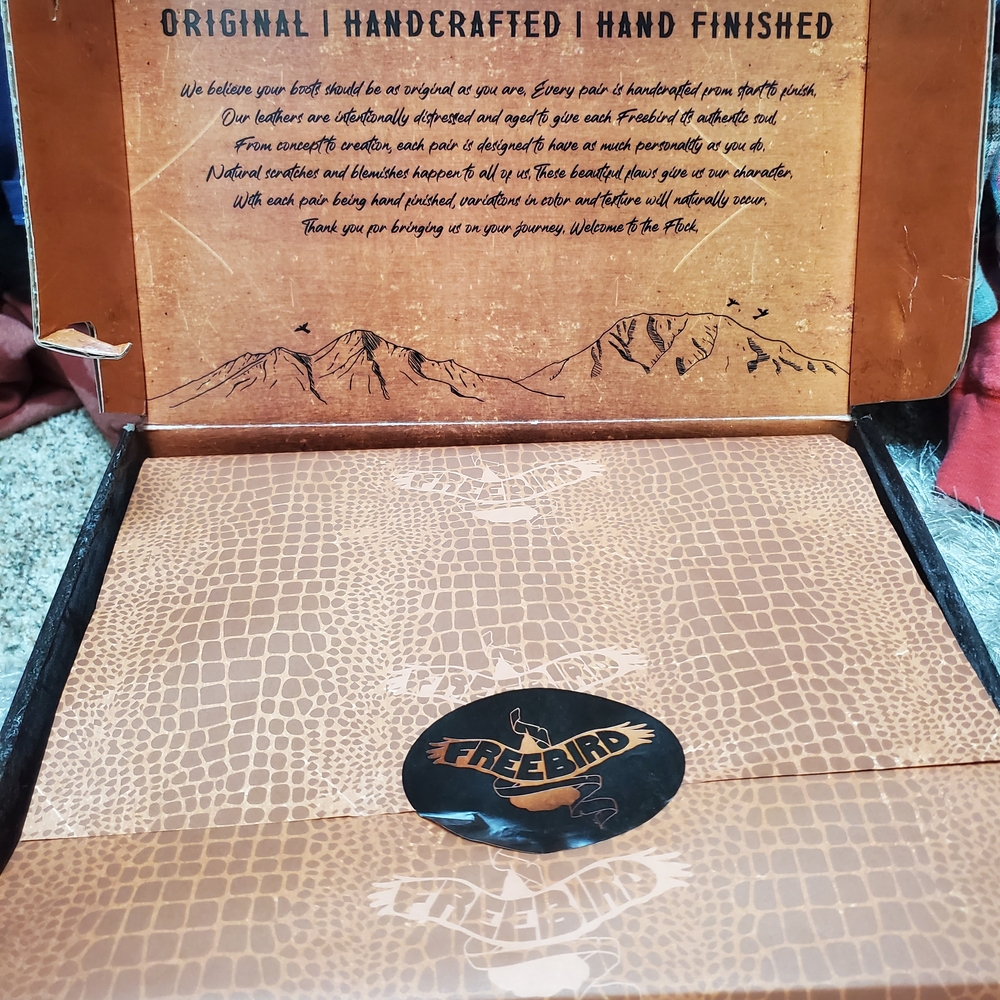 Freebird Handcrafted Shoe Box